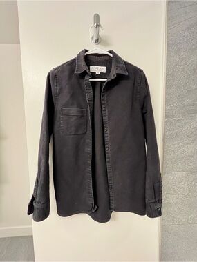 ANIAN Black Button-Down Shirt Jacket